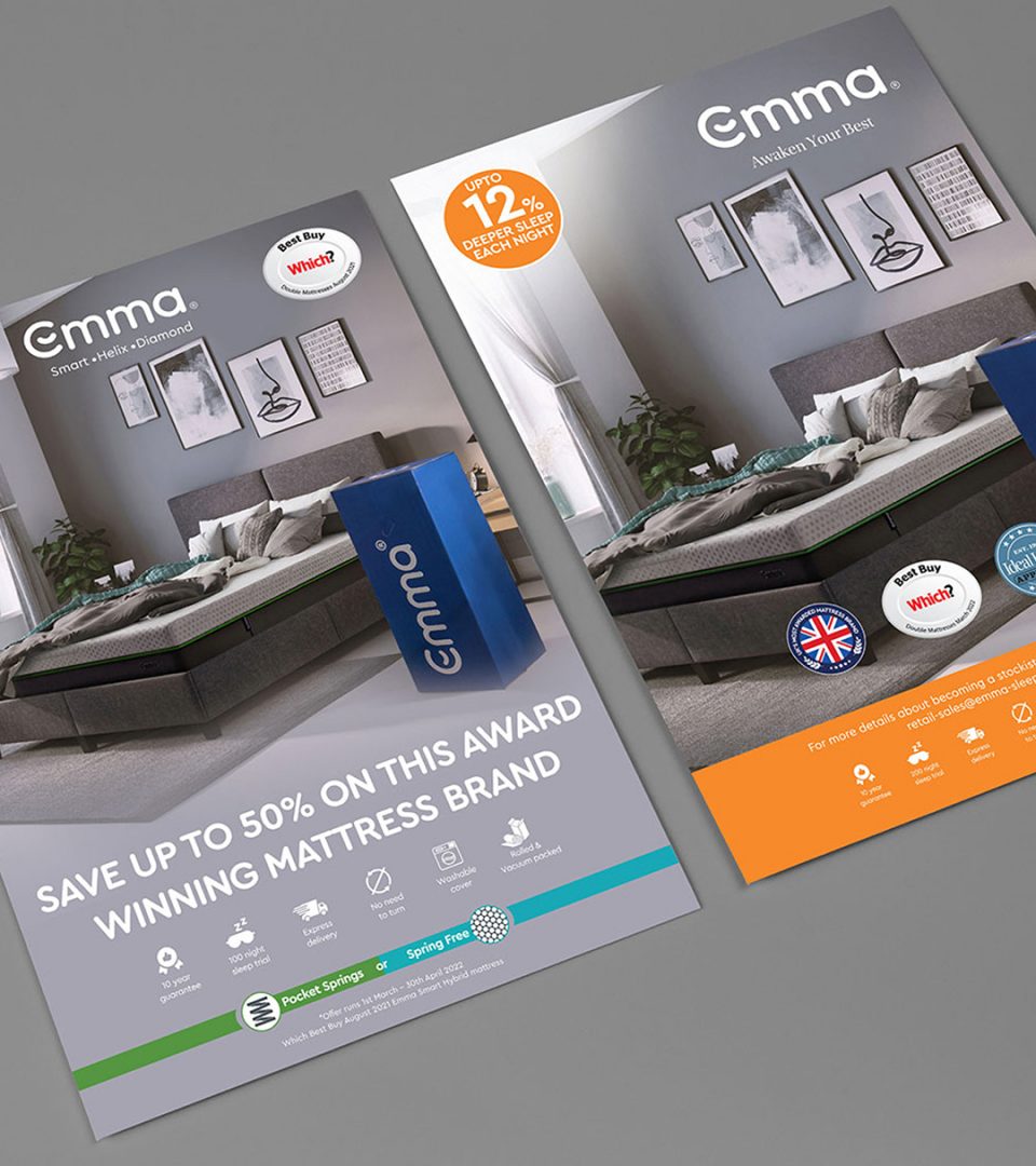 emma beds individual A4 flyers